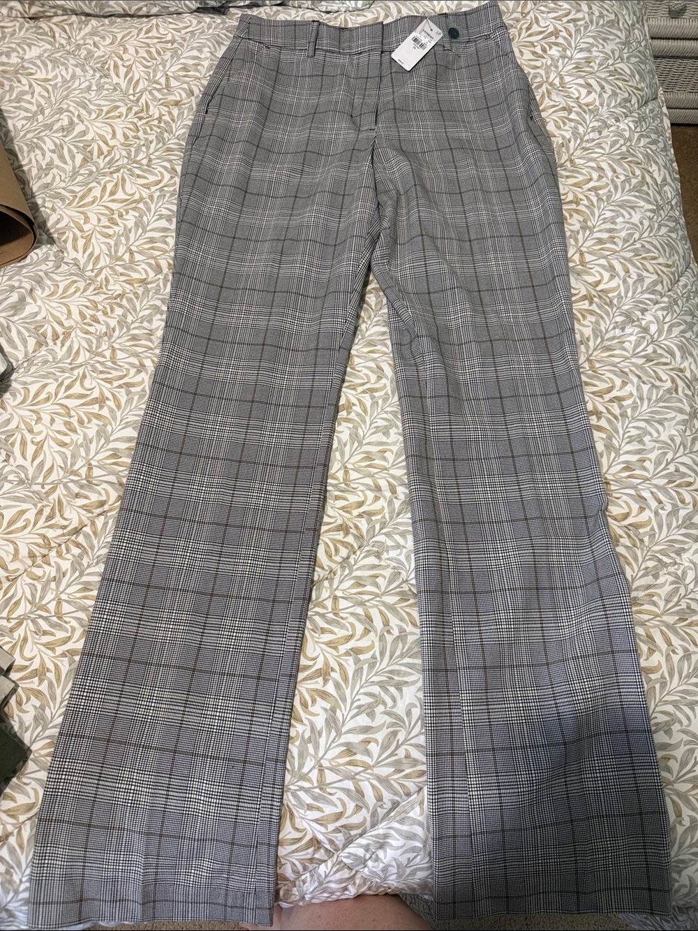 Express Women's Gray Glen Plaid Trousers
